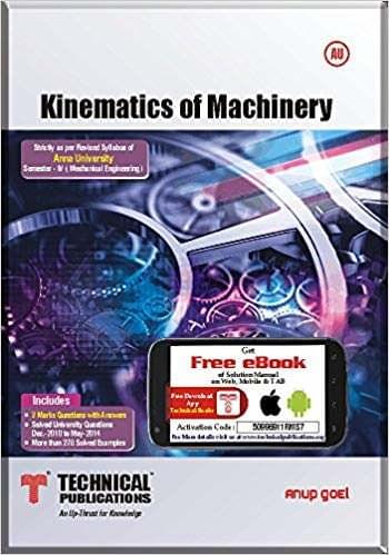 Kinematics of Machinery for ANNA University (IV-Mech-2013 course)