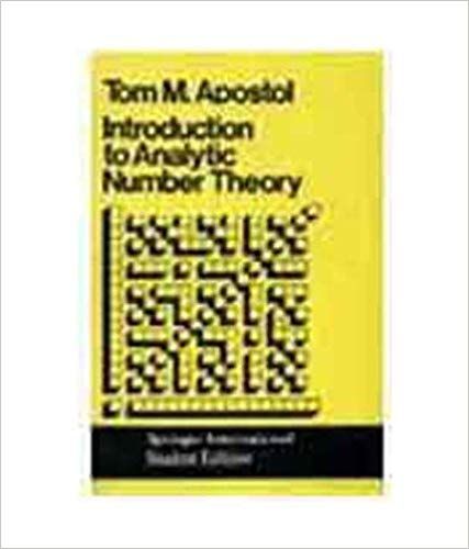 Introduction To Analytical Number Theory