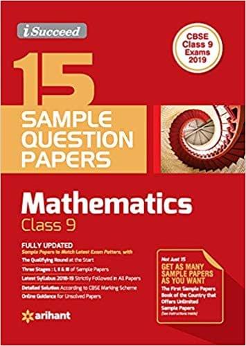 15 Sample Question Papers Mathematics Class 9th CBSE